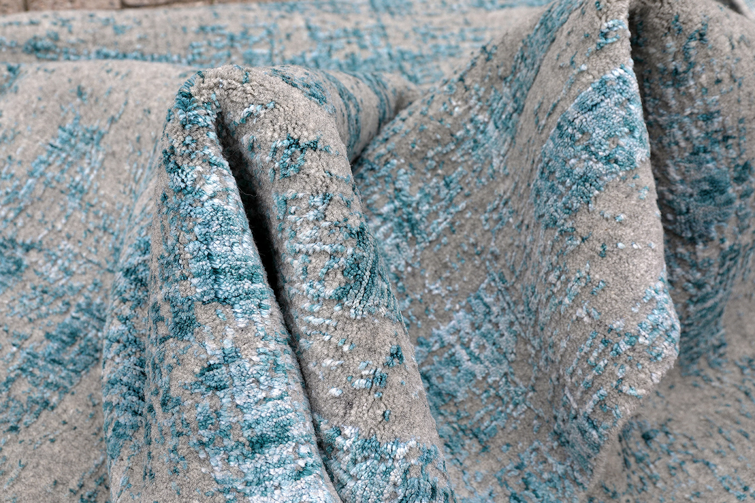 Thomas Teppich Handloom Jaquard Fine | Silver/Blue