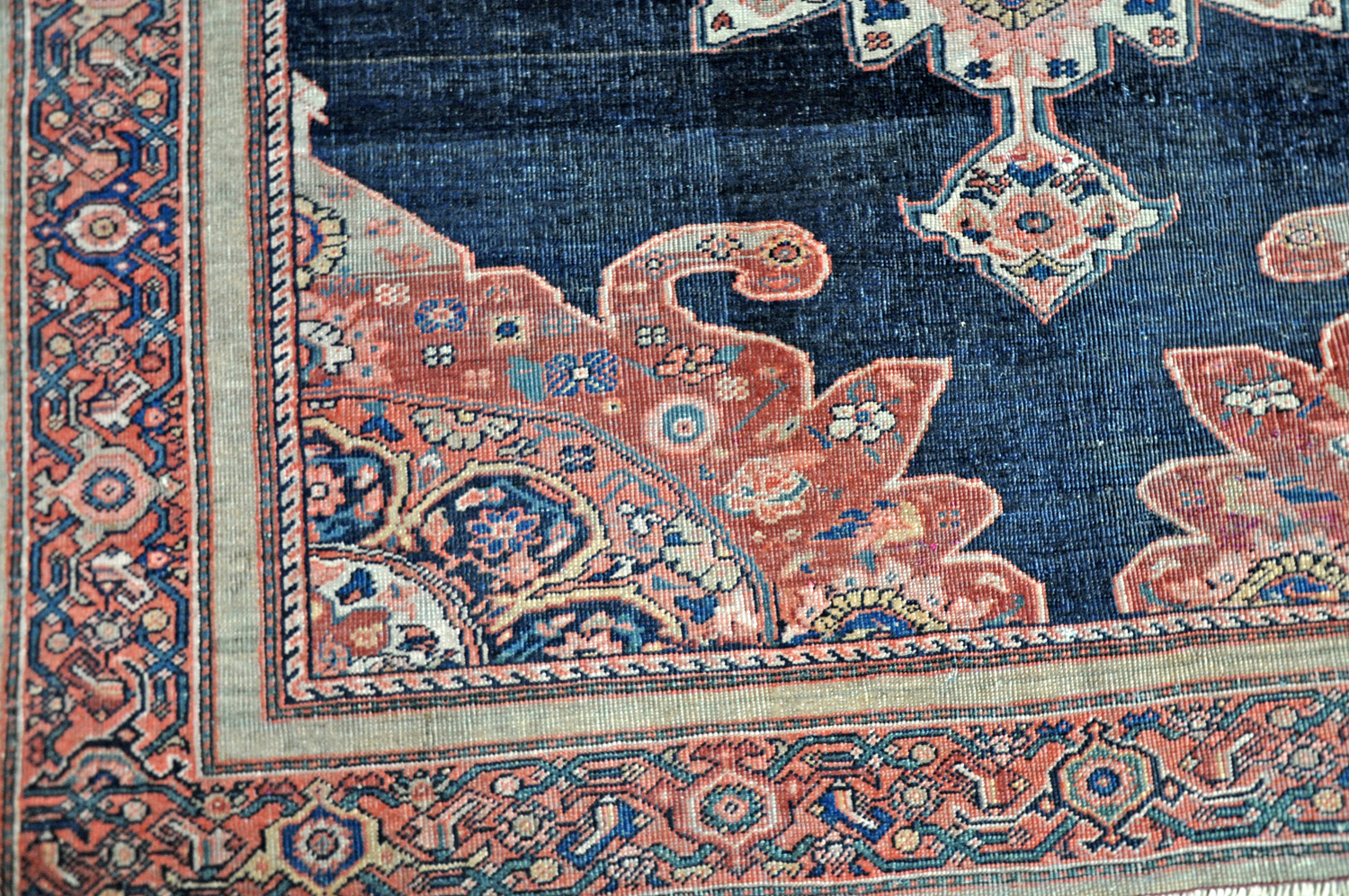 Farahan Perserteppich antik | blau