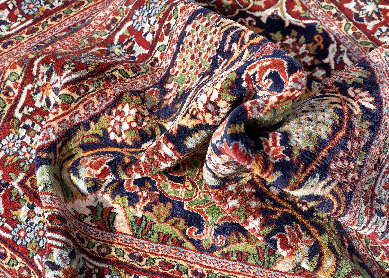 Keshan Orientteppich Pakistan | Vasenmotiv