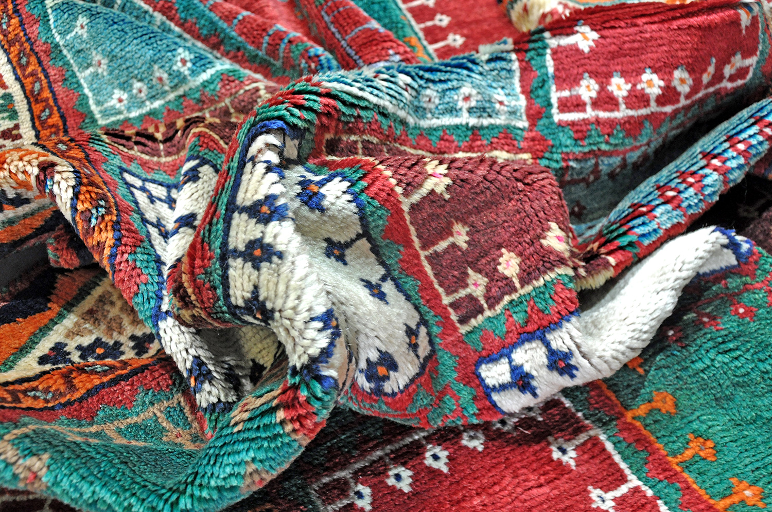 Gabbeh Perserteppich Ghashghai alt | Felder