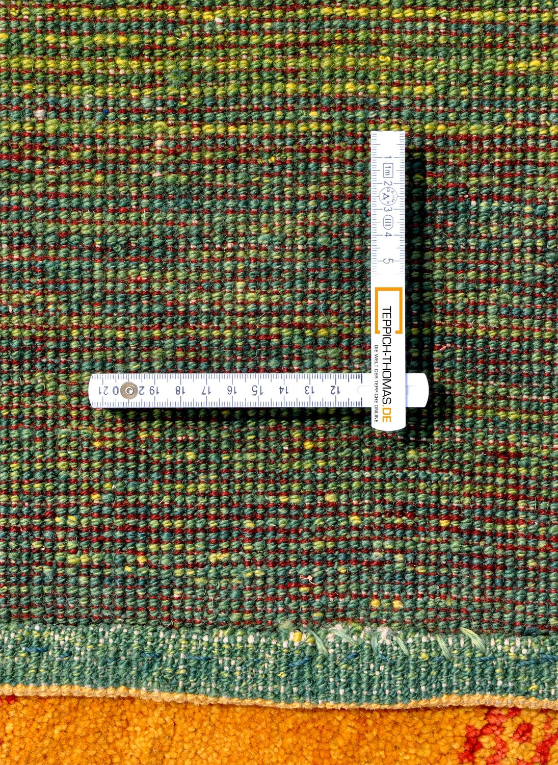 Gabbeh Perserteppich neu grün| Hochlandwolle