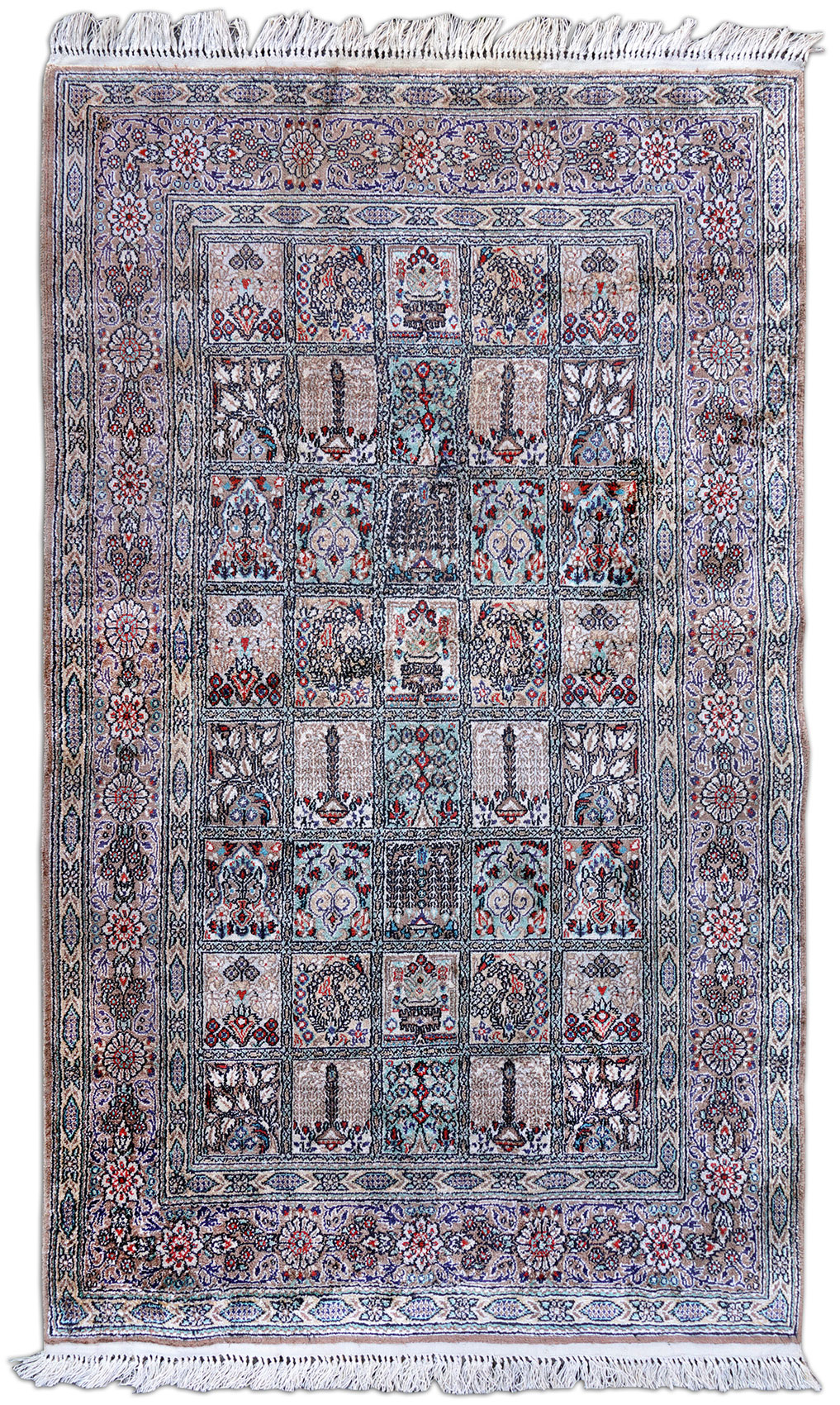 Ghom Perserteppich neu Seide | Felder Ghom Perserteppich neu Seide | Felder