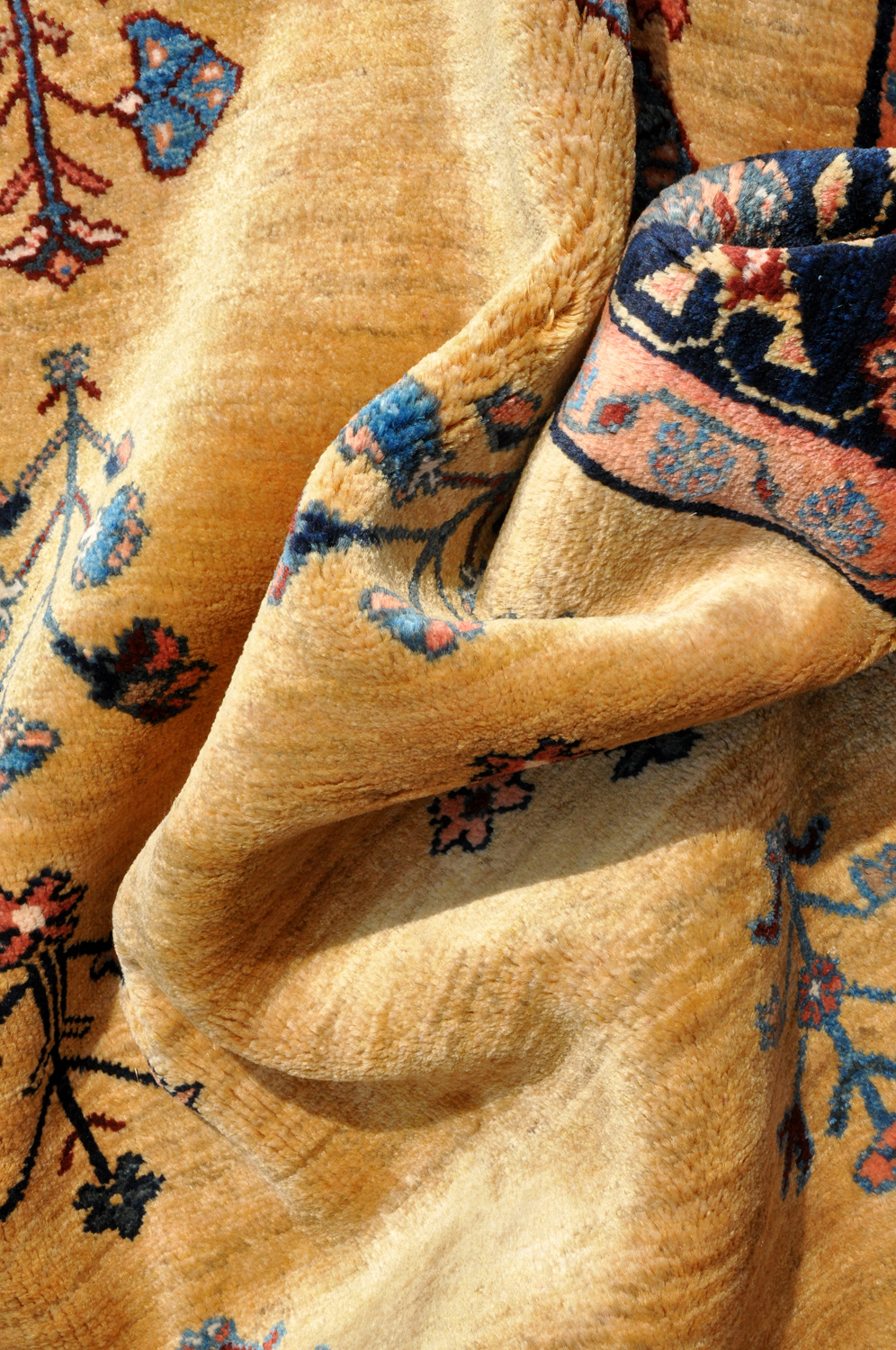 Gabbeh Perserteppich neu gelb | Hochlandwolle