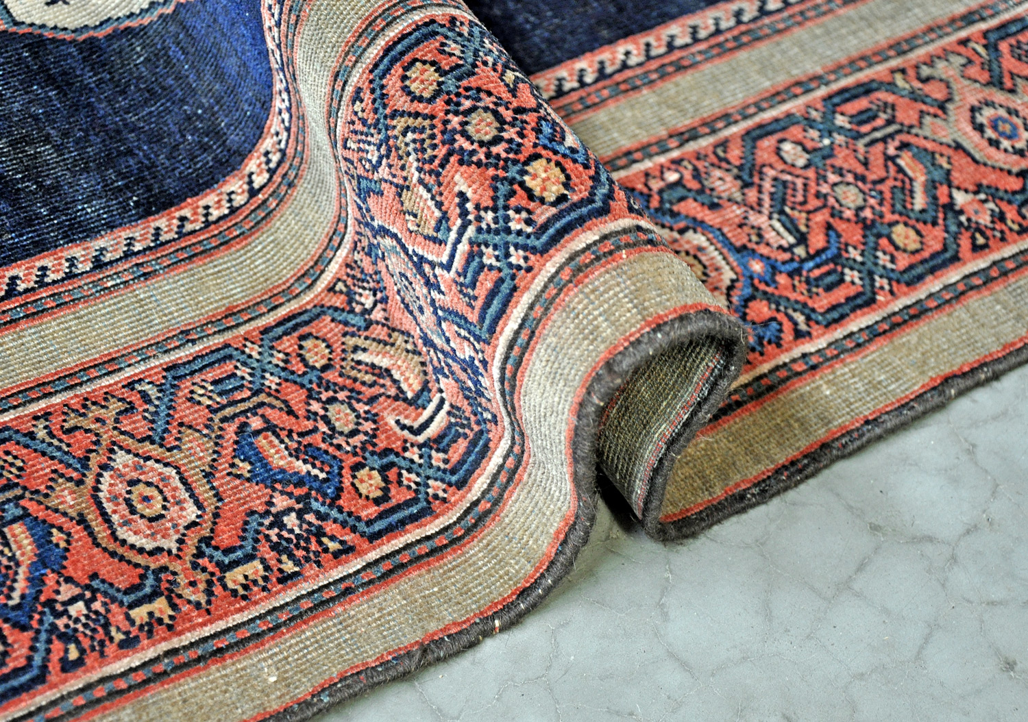 Farahan Perserteppich antik | blau