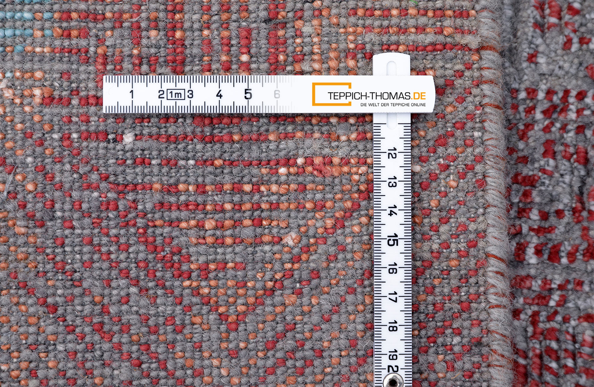 Thomas Designteppich Amour Indien |  Grey-Red