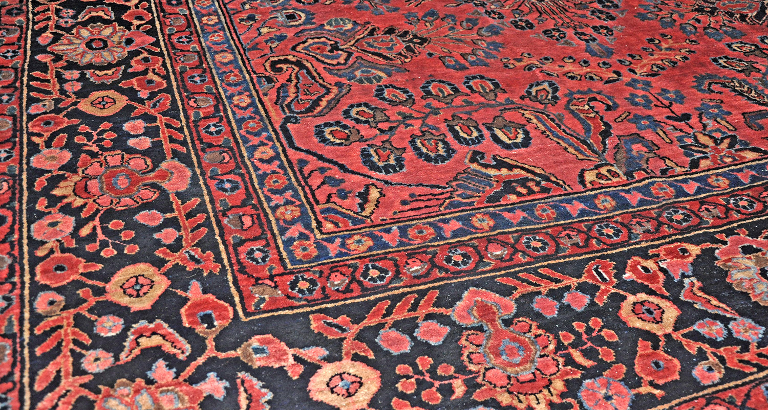 Sarough Mohadjeran Perserteppich alt | Übermaß