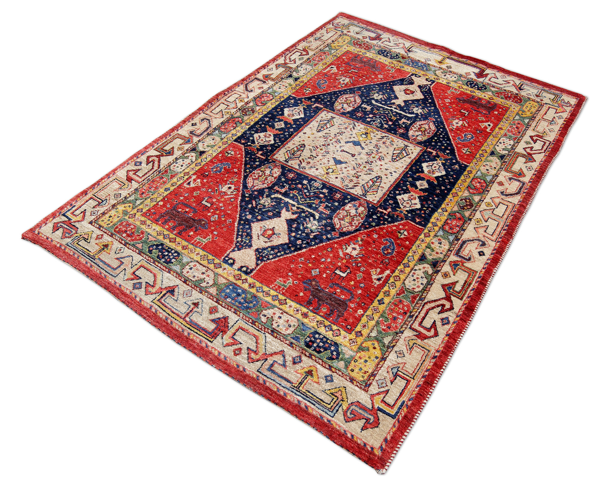 Miri Ghaschghai Perserteppich neu | Pflanzenfarben