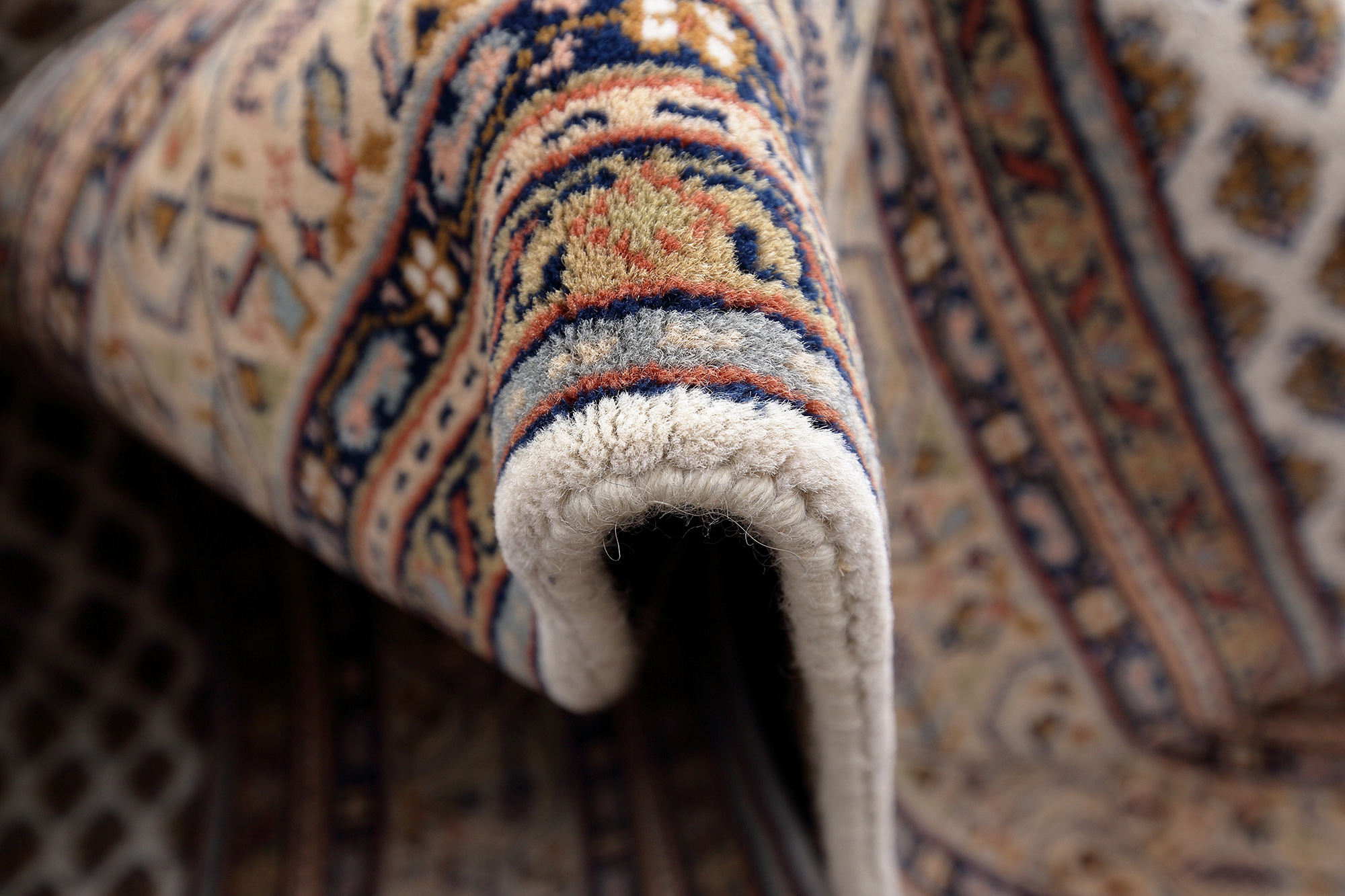 Mir Laxmi Orientteppich neu cream Indien | Schurwolle