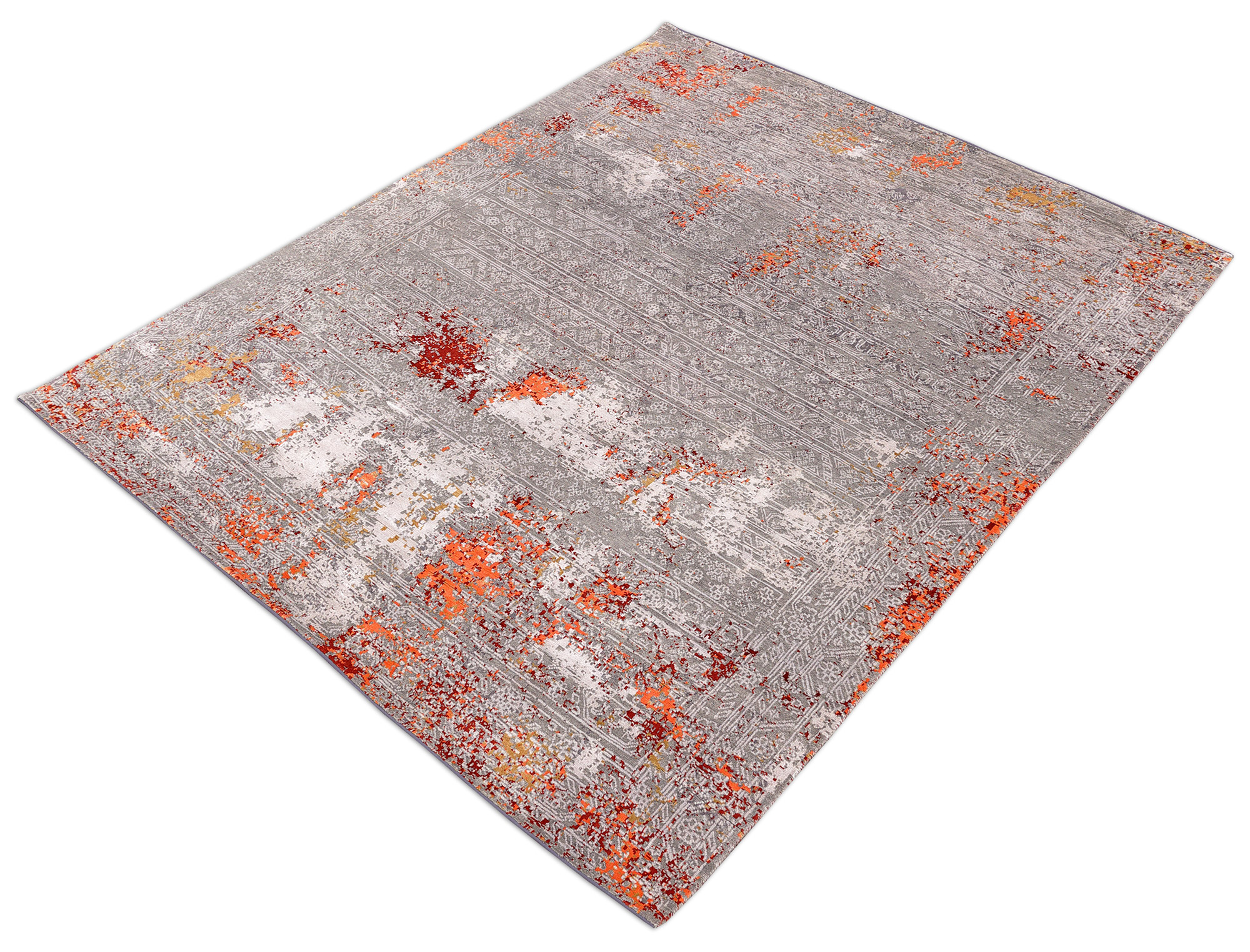 Thomas Designteppich Amour Indien |  Grey-Orange