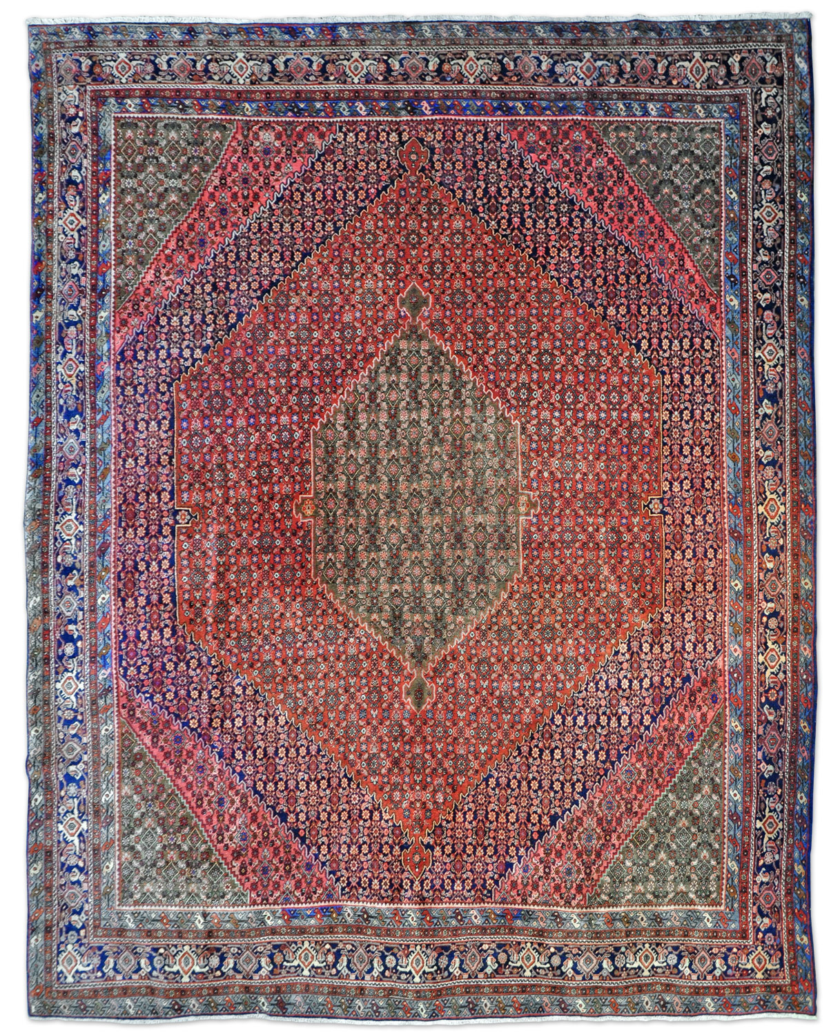 Kurden-Bidjar Perserteppich alt | Herati-Muster