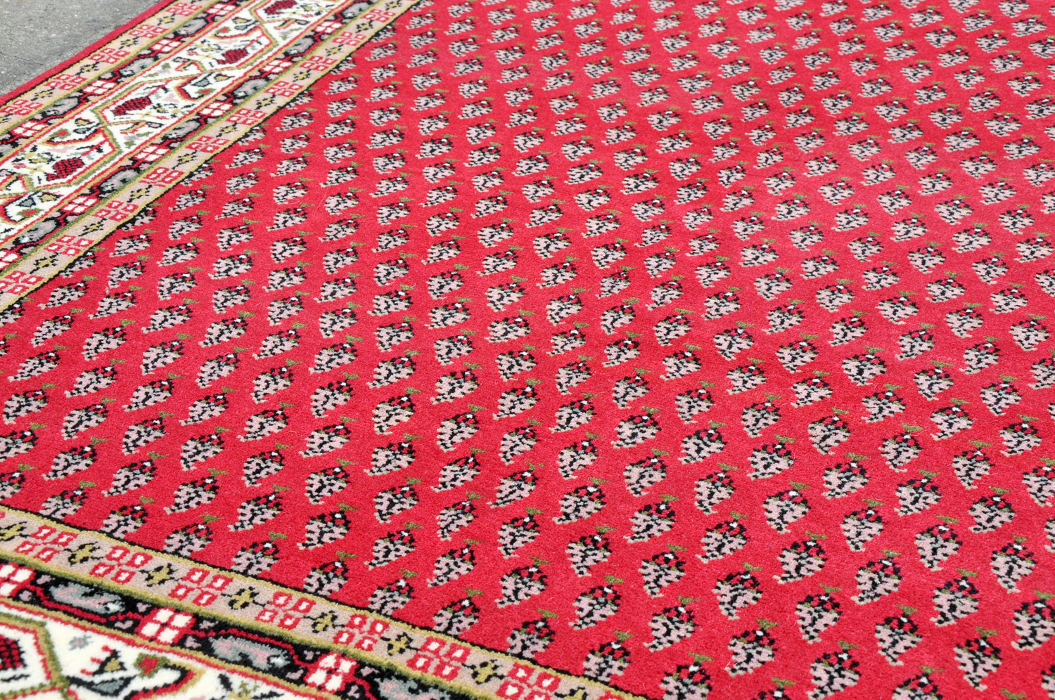 Mir Teppich Indien  rot | Schurwolle