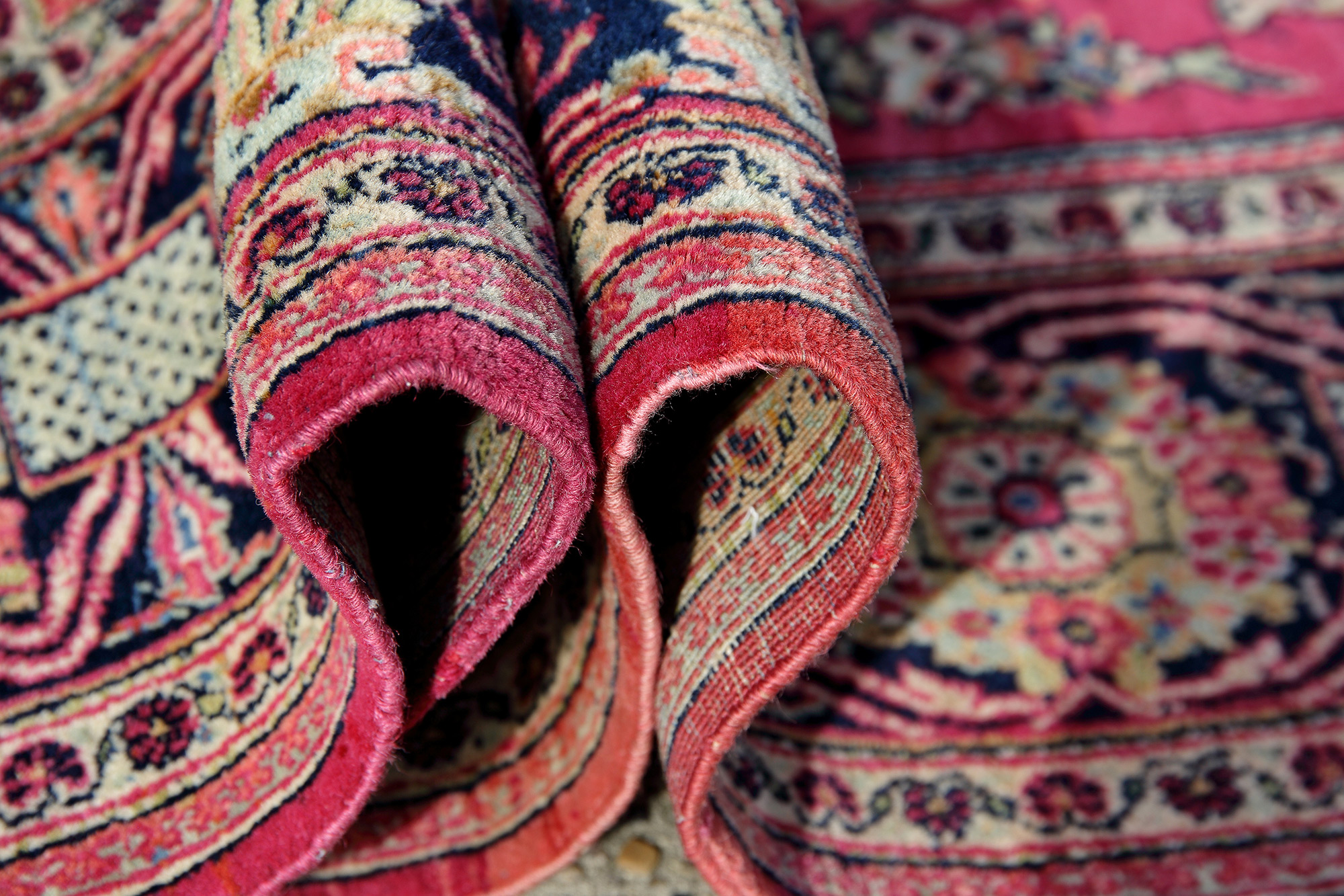 Keshan Perserteppich purpur | Wolle