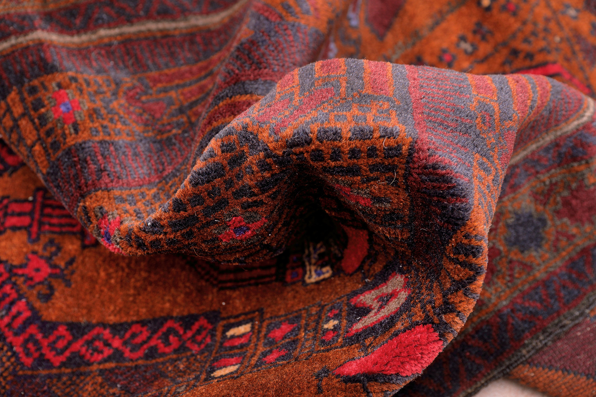 Belutsch Perserteppich Brücke älter| Schurwolle