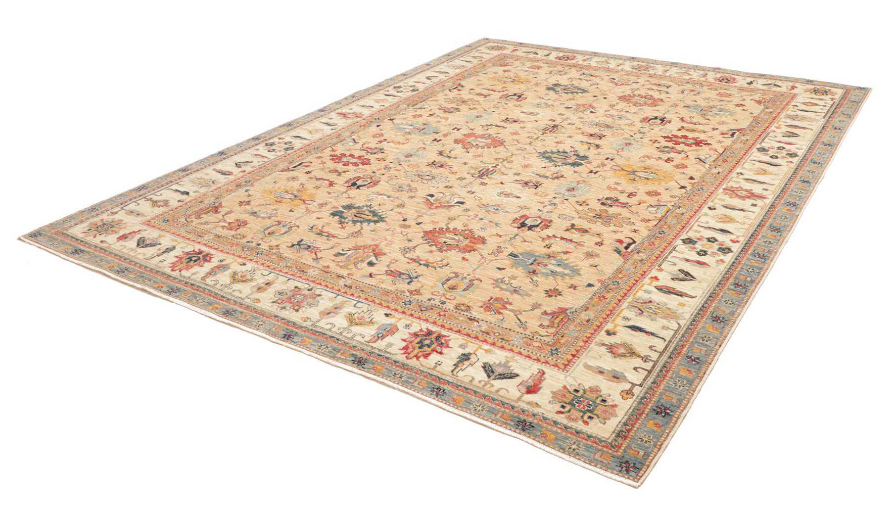 Kazak Royal Orientteppich Pakistan Schurwolle 477074 | Beige