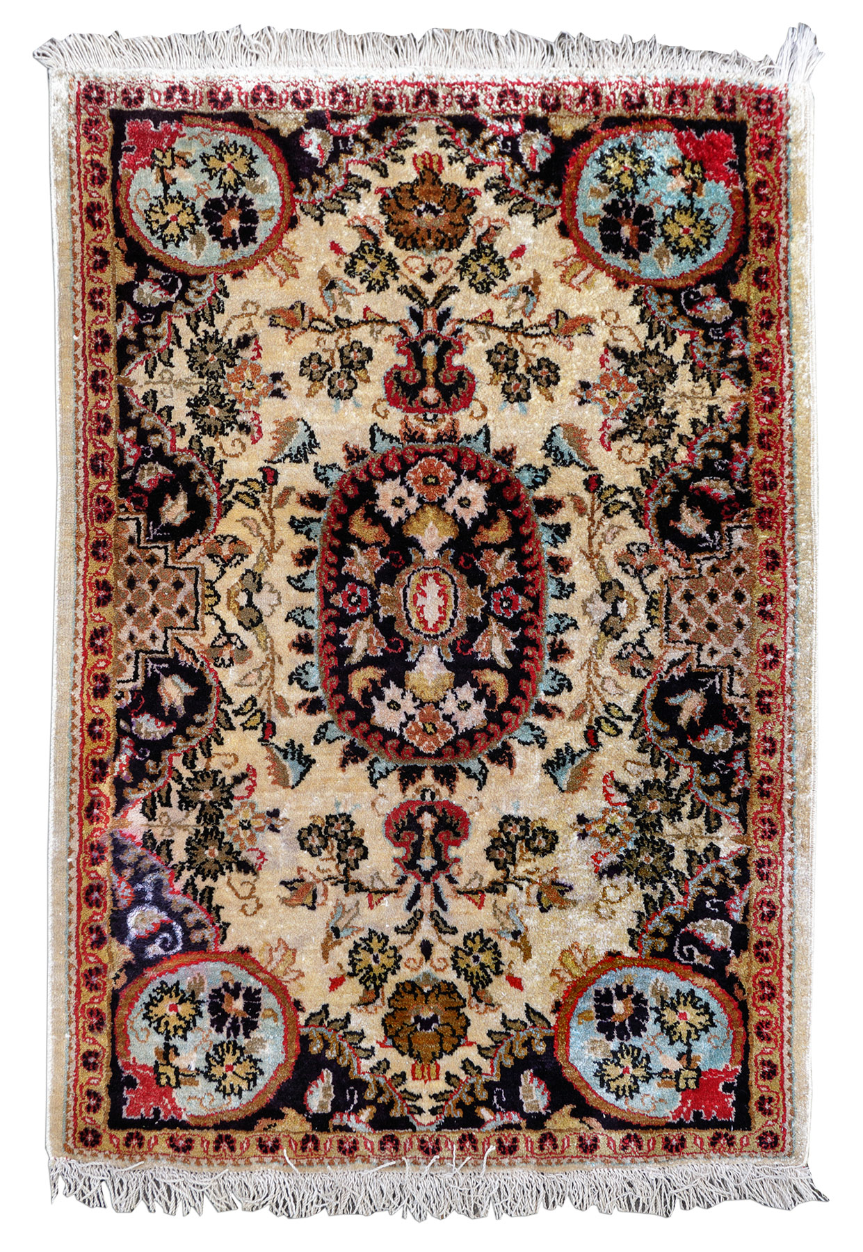 Ghom Perserteppich Brücke neu | Seide Ghom Perserteppich Brücke neu | Seide