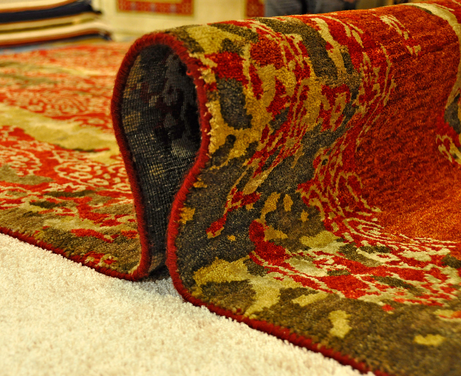 Topas Indischer Knüpfteppich | rot