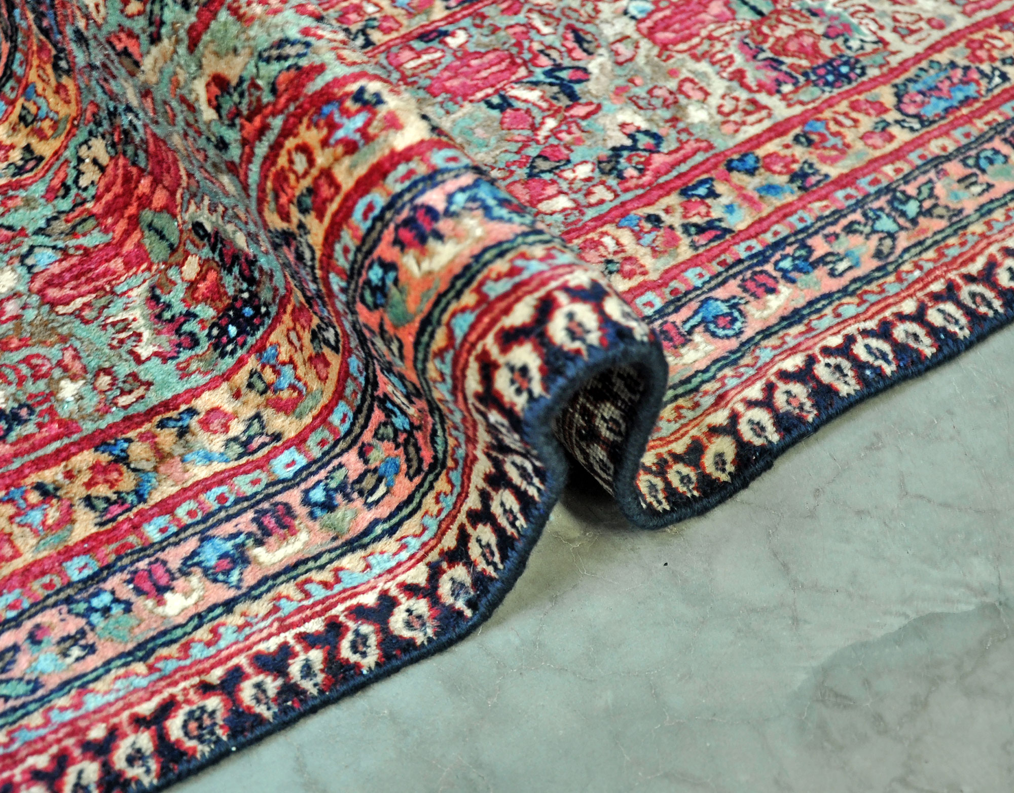 Kerman Raver Perserteppich alt | 90er