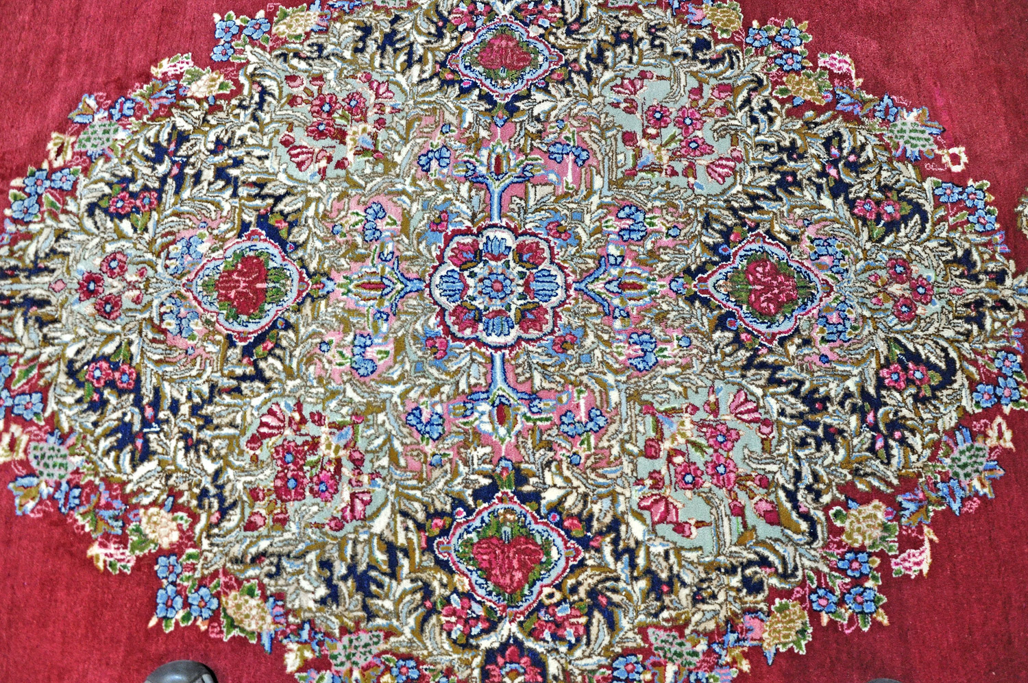 Kerman Raver Perserteppich alt | 80er