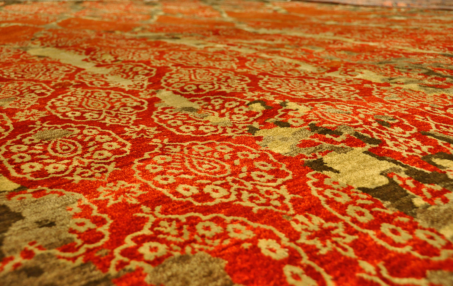 Topas Indischer Knüpfteppich | rot