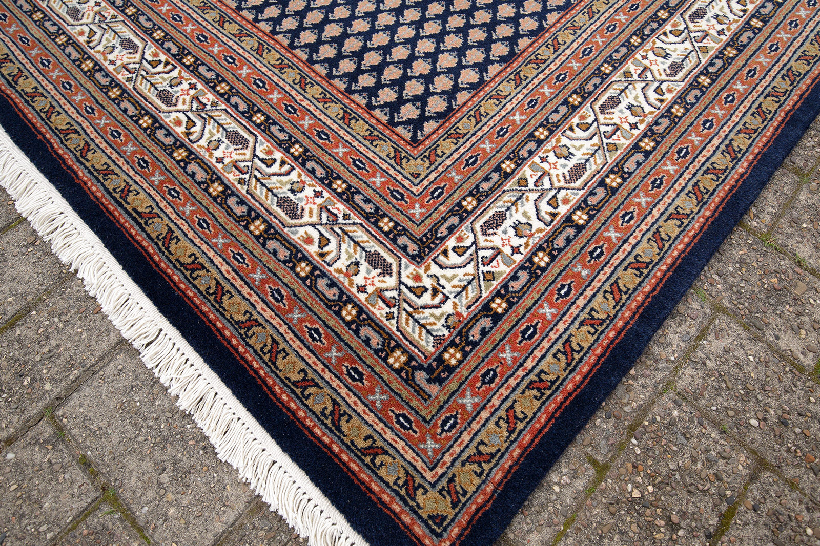 Mir Laxmi Orientteppich neu blau Indien | Schurwolle