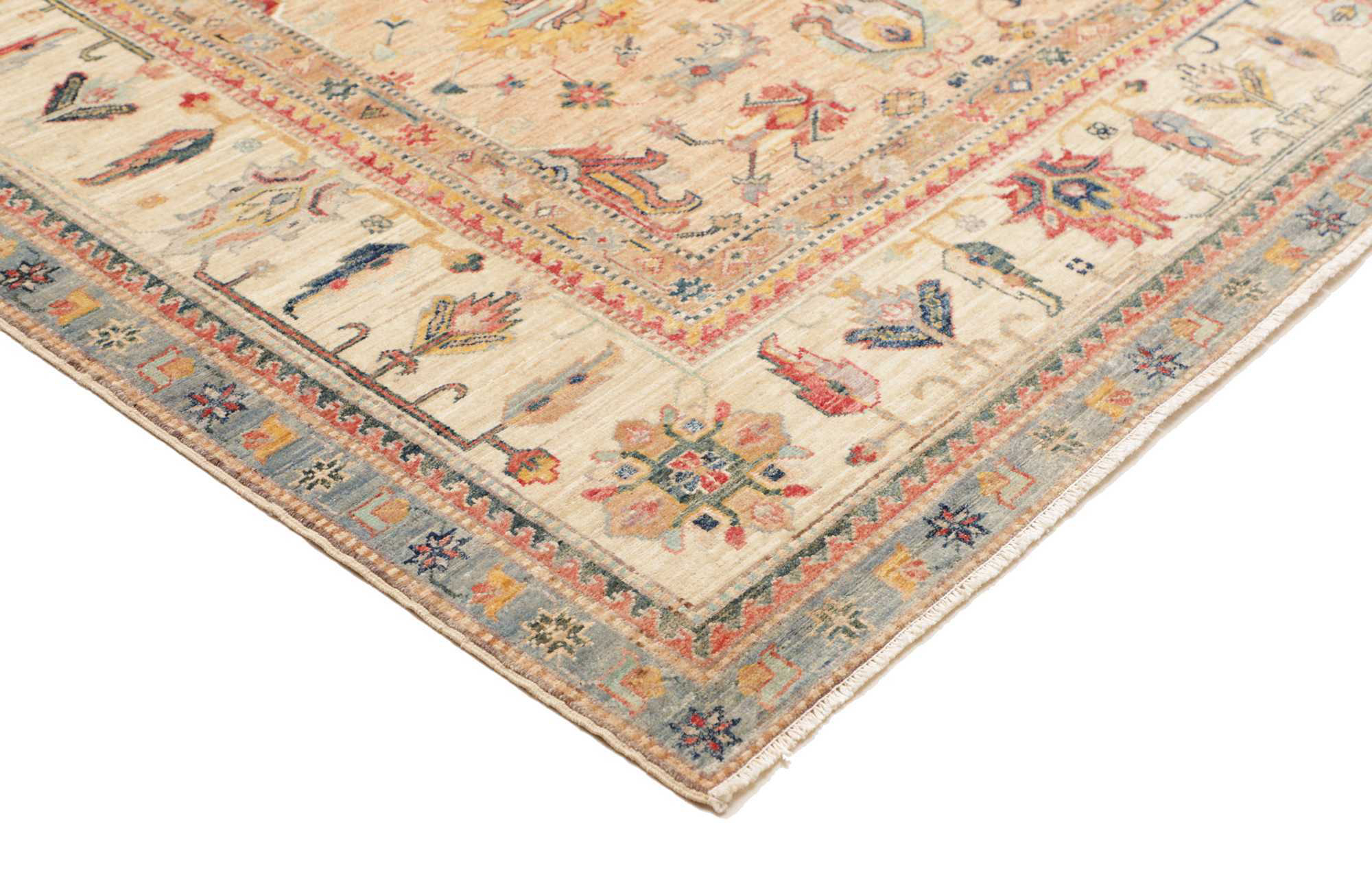 Kazak Royal Orientteppich Pakistan Schurwolle 477074 | Beige