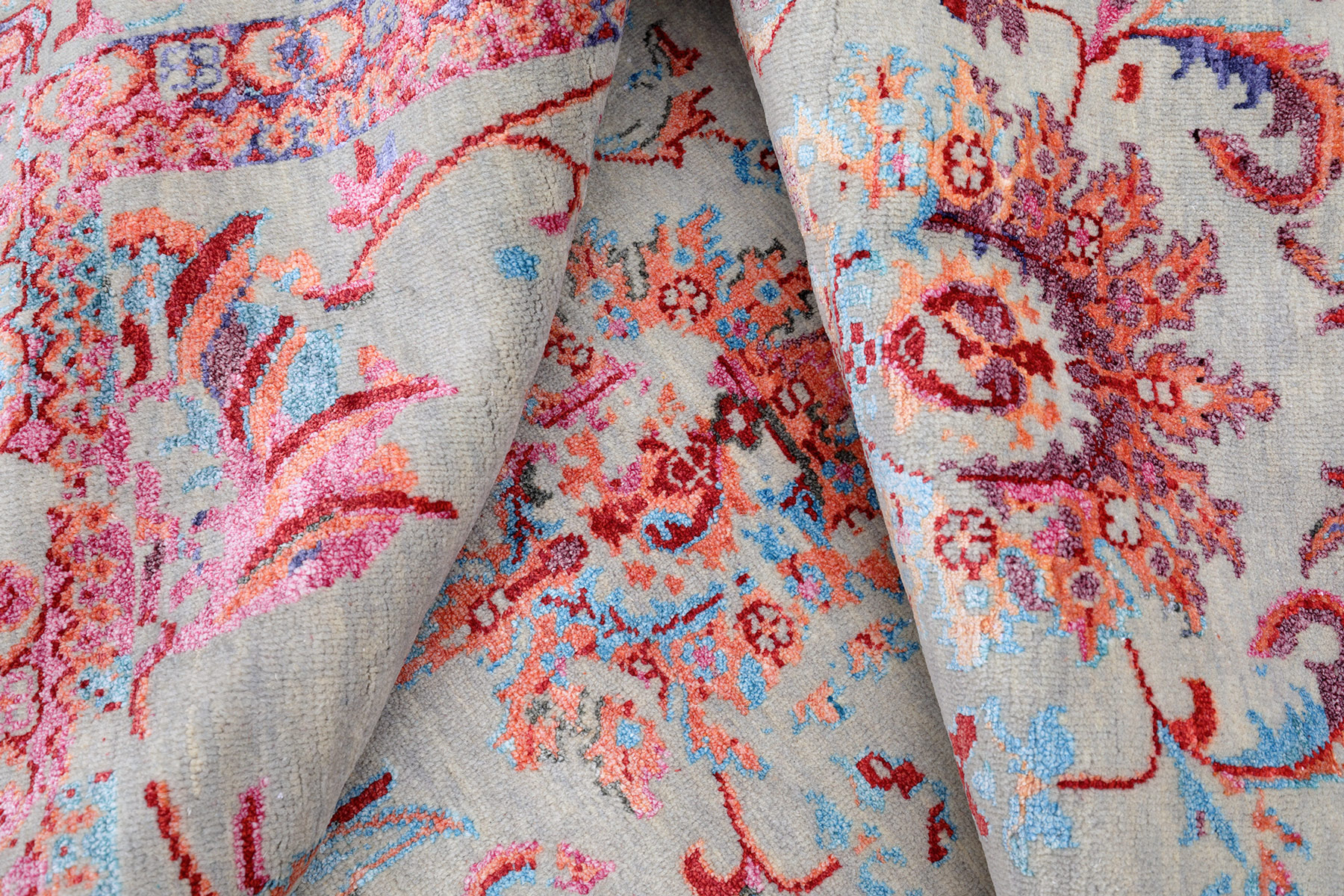 Thomas Designteppich Saphir rot | Indien