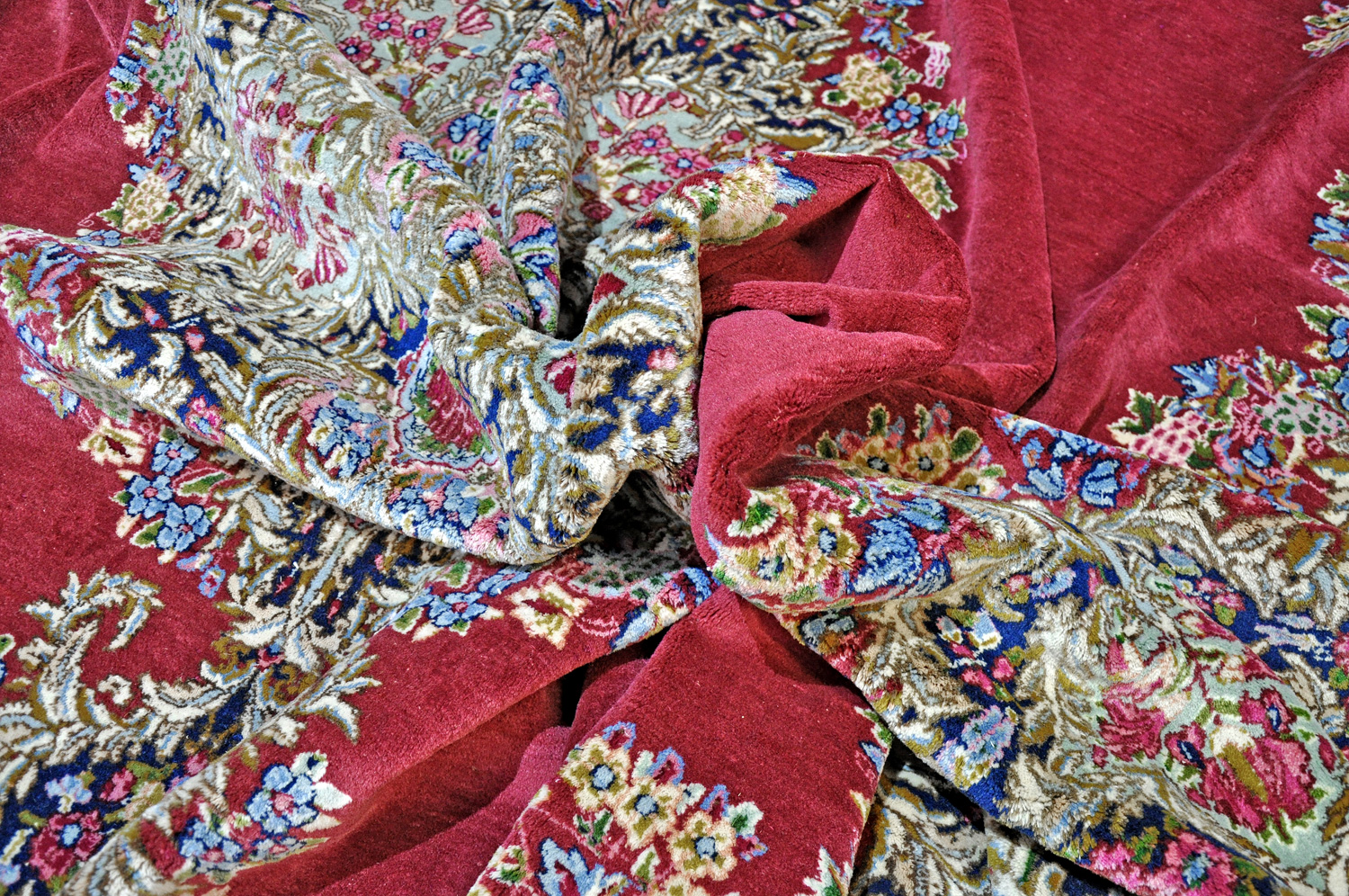 Kerman Raver Perserteppich alt | 80er