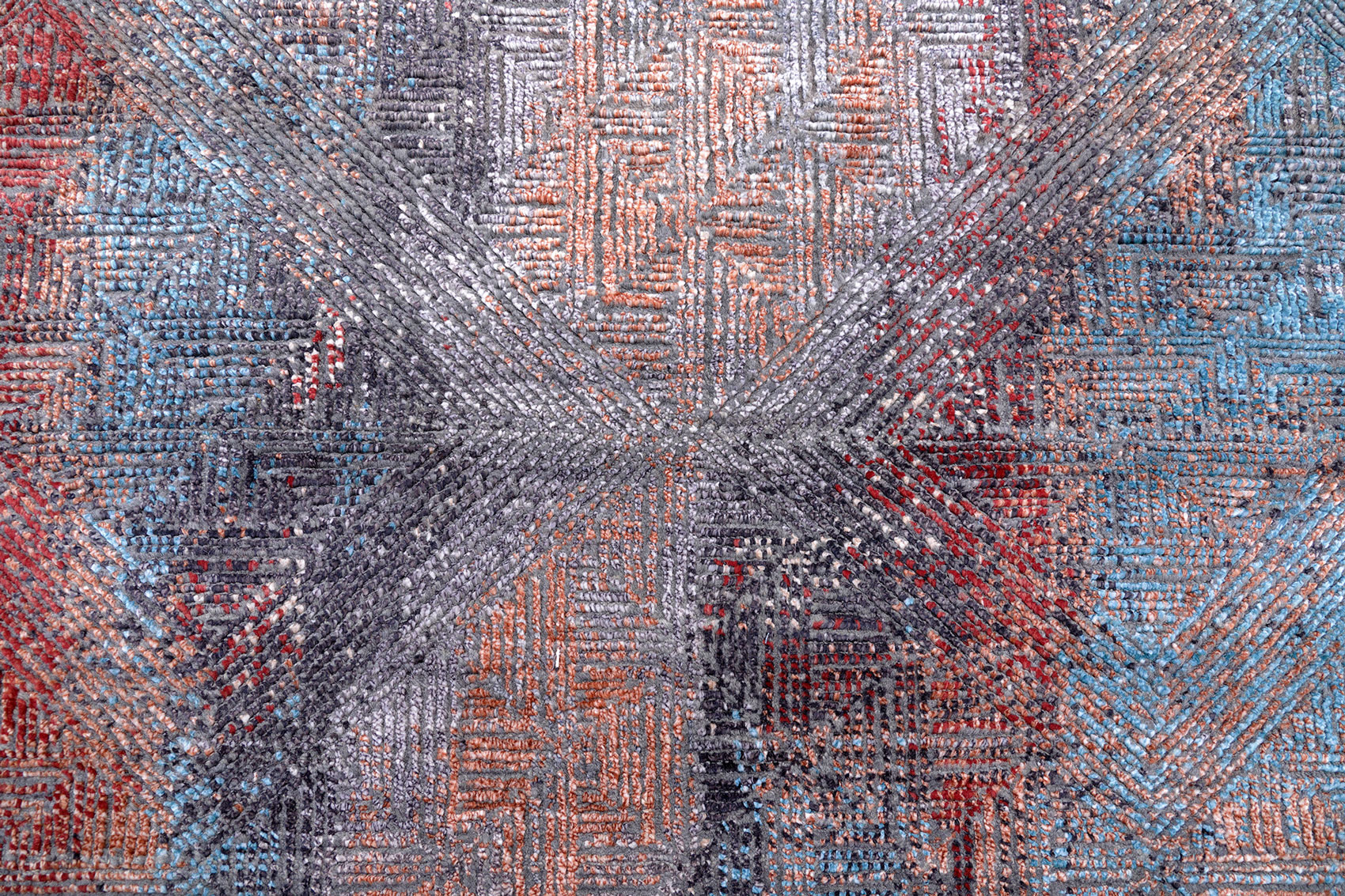 Thomas Designteppich Amour Indien |  Grey-Red