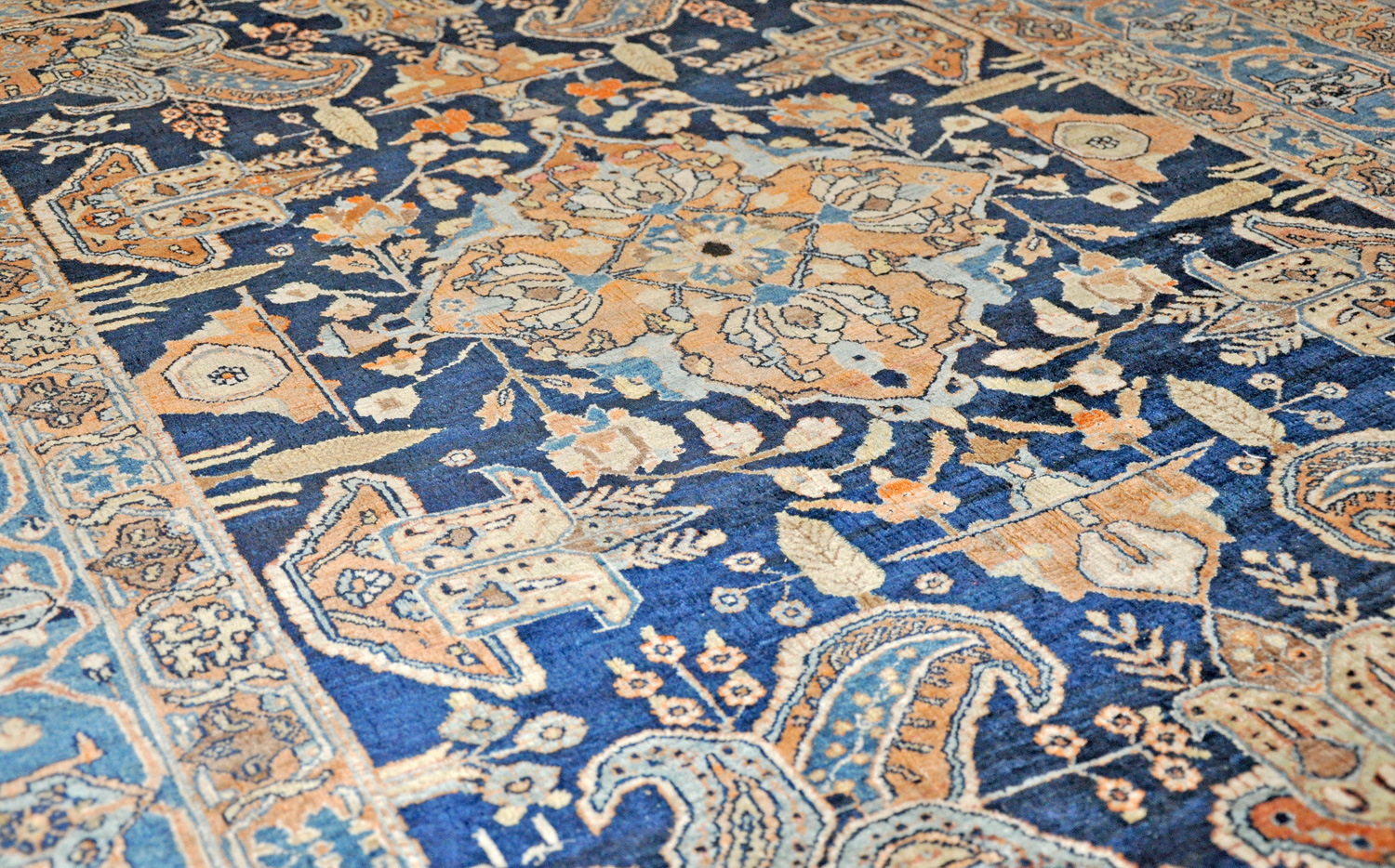 Sarough Perserteppich alt | blaugrundig