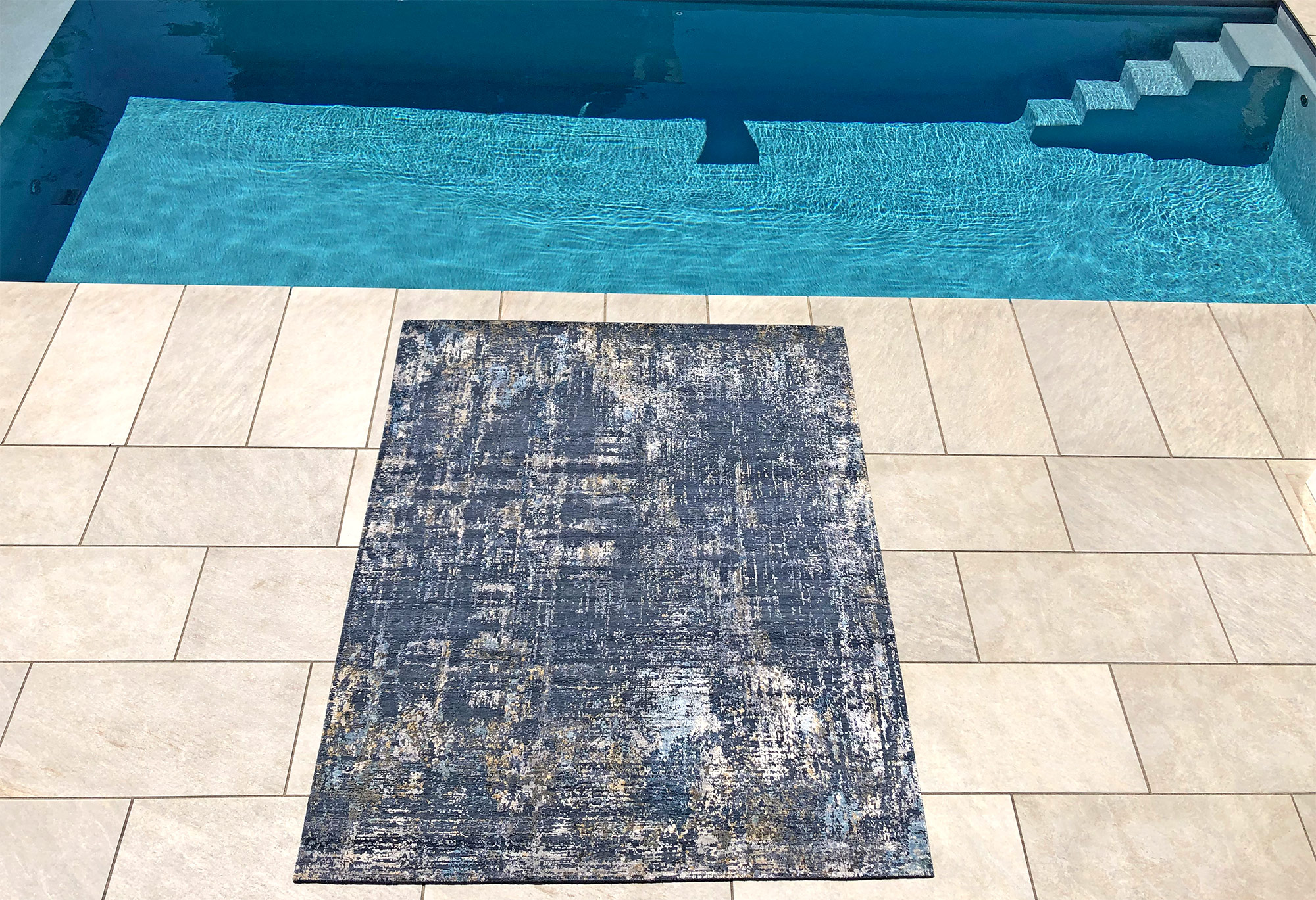 Thomas Designteppich Indien | blau