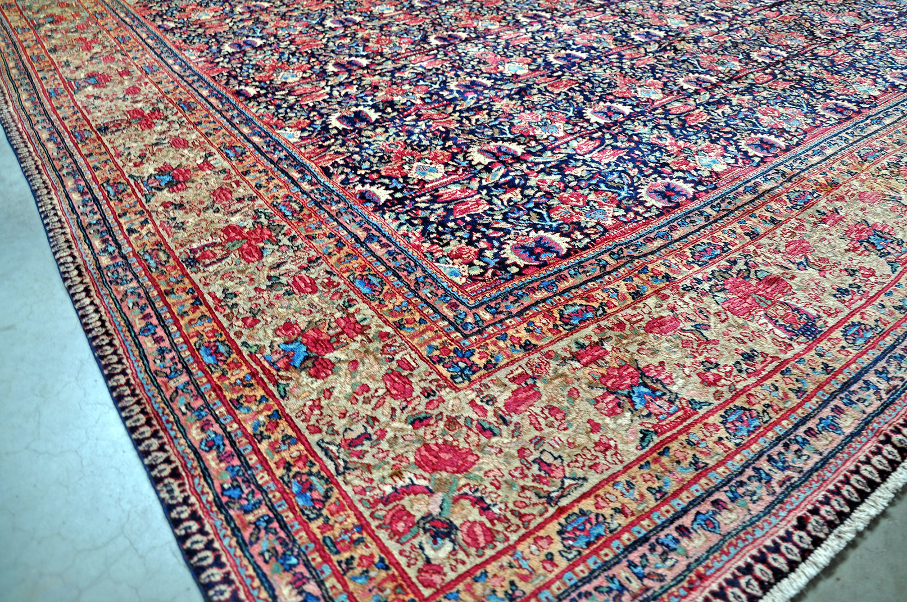 Kerman Raver Perserteppich alt | 90er