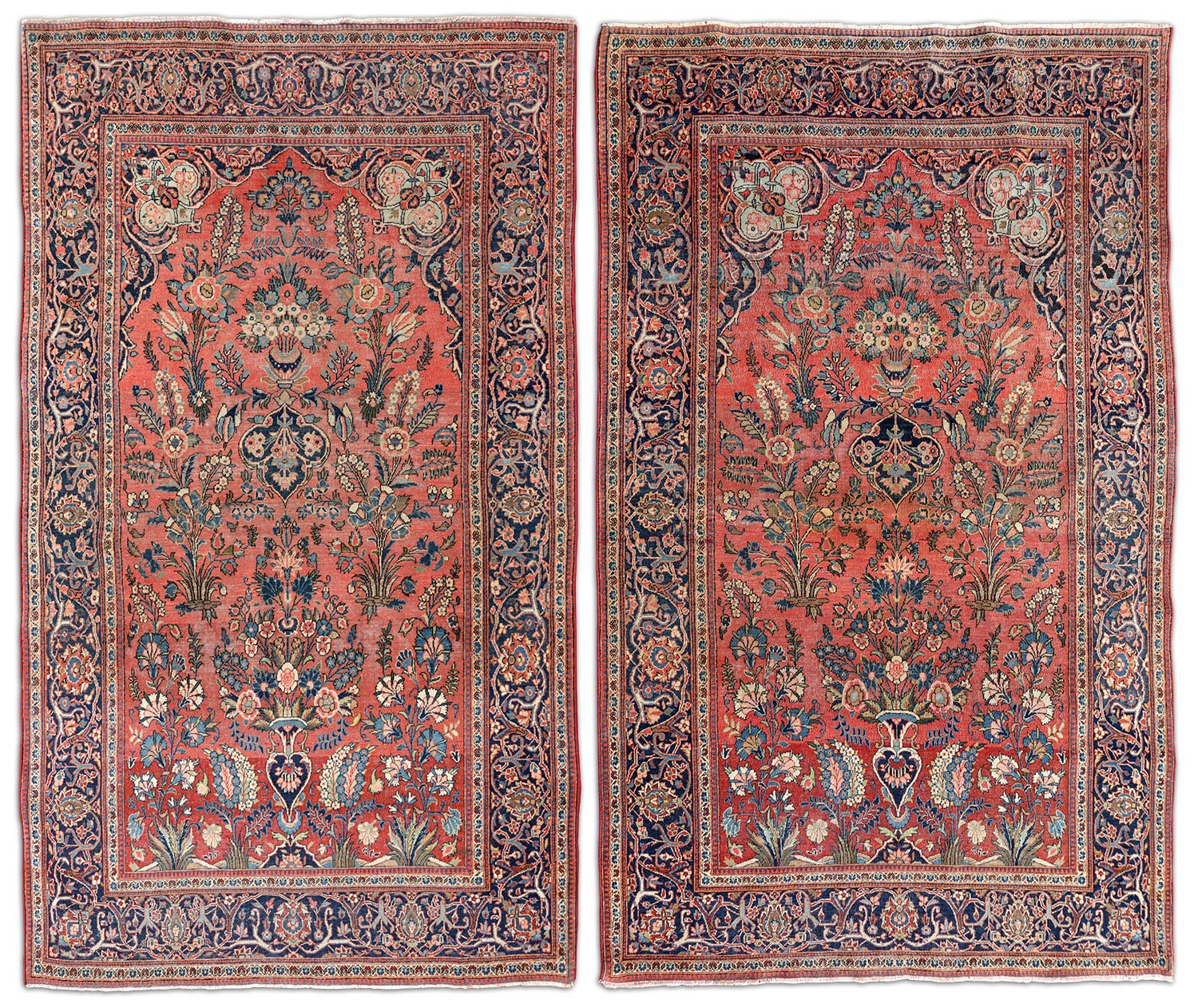 Keshan Perserteppiche älter Wolle | 2er Paar Keshan Perserteppiche älter Wolle | 2er Paar