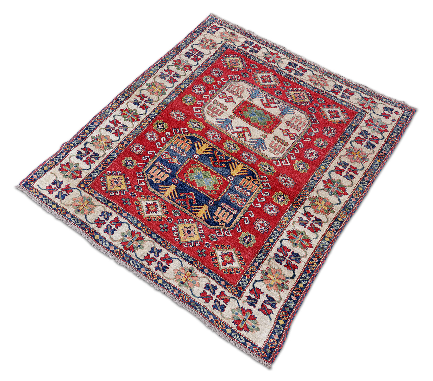 Kazak Orientteppich Afghanistan neu | Geometrisch