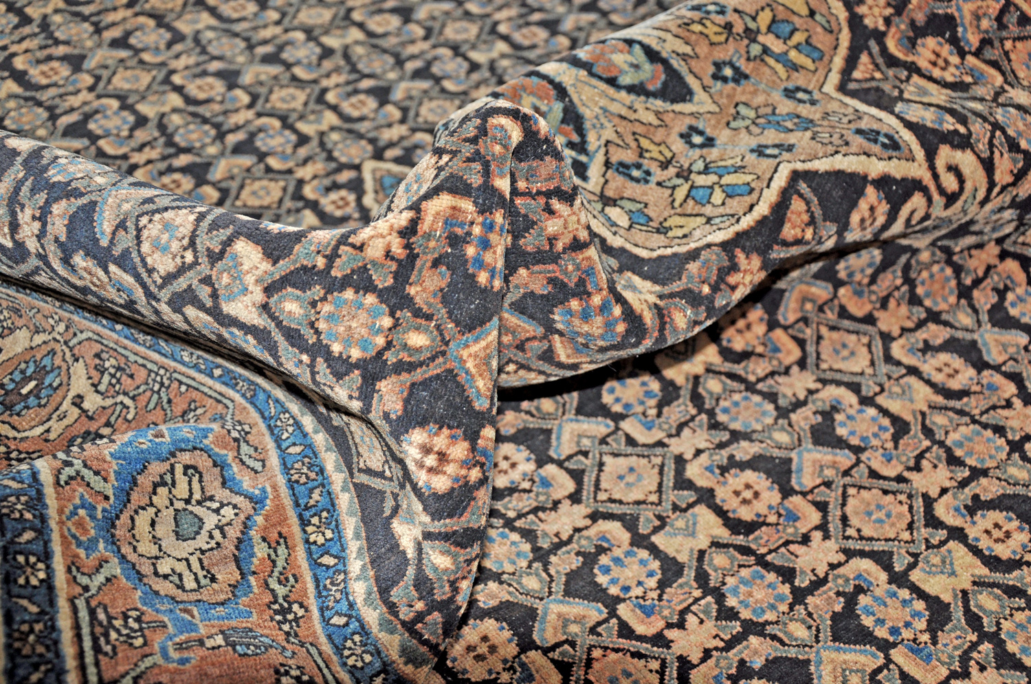 Bidjar Perserteppich alt | Herati-Muster