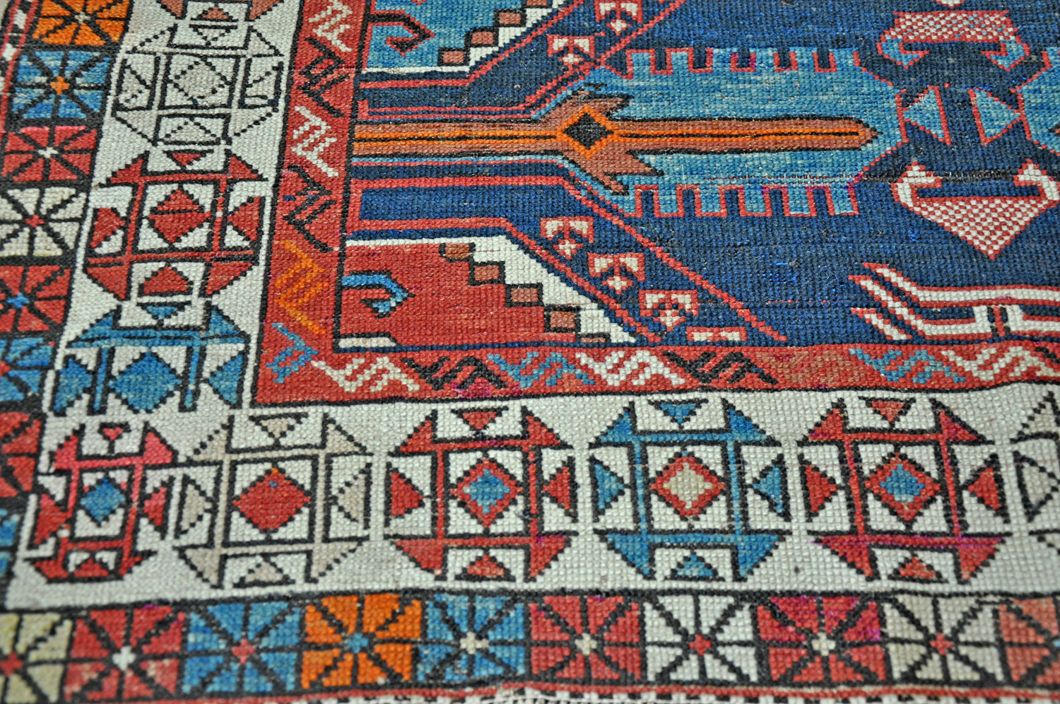 Kuba-Sejchor Knüpfteppich alt | Geometrisch