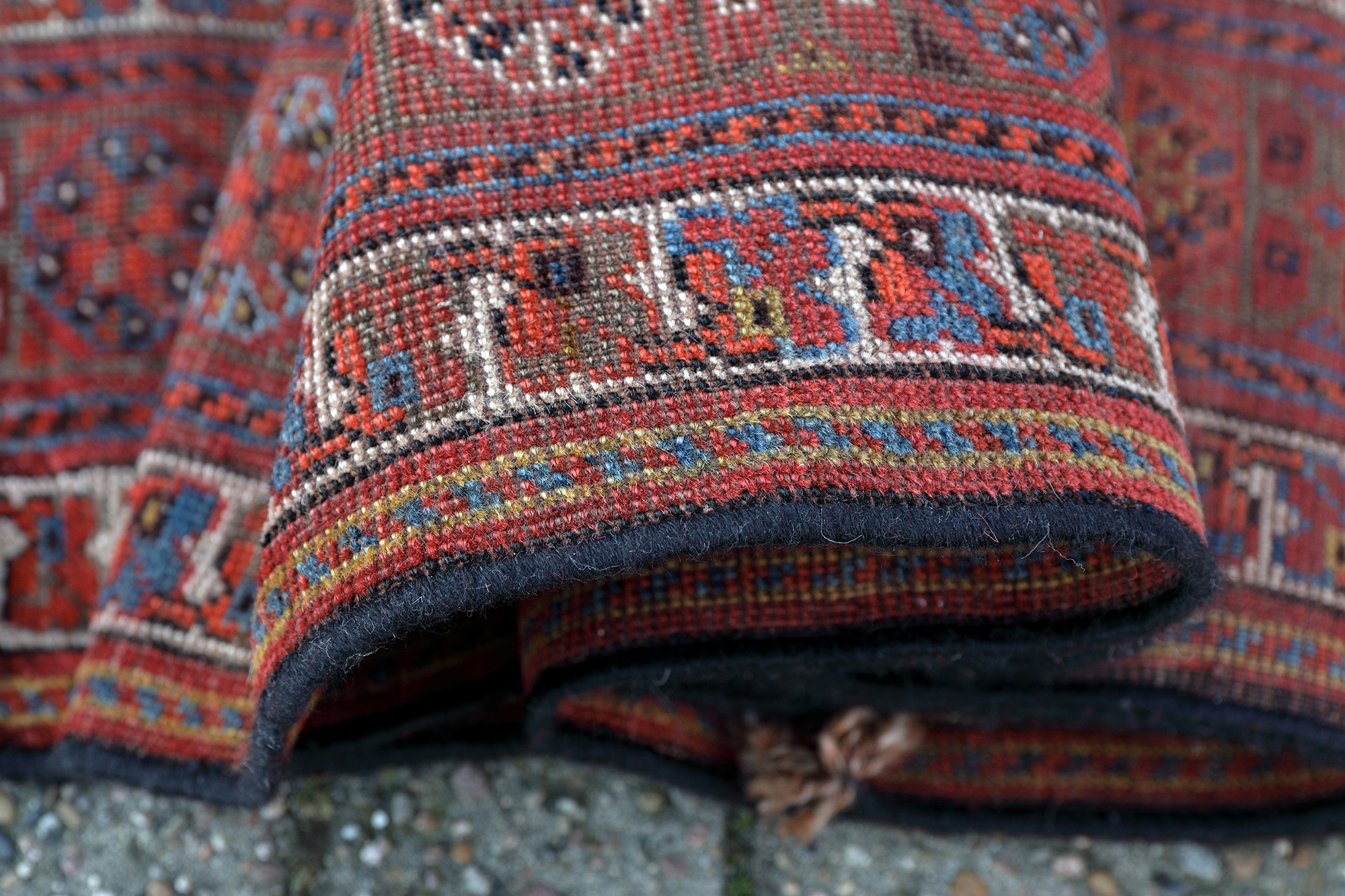 Ghaschghai Perserteppich antik | Rautenmotiv