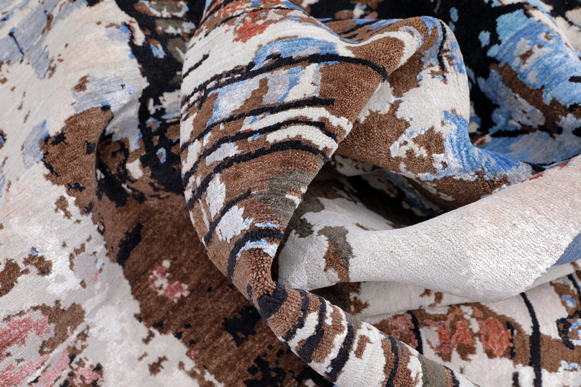 Thomas Designteppich Amour Indien |  Beige-Blue