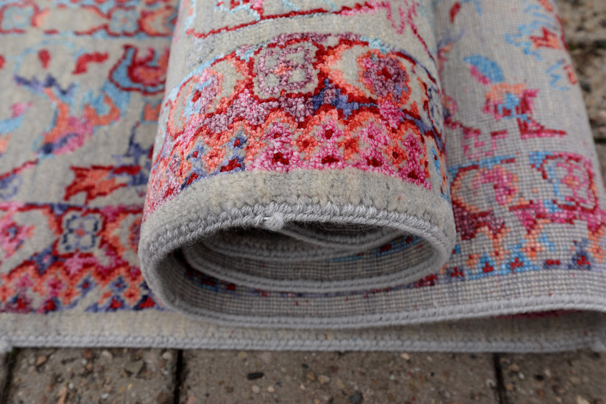 Thomas Designteppich Saphir rot | Indien