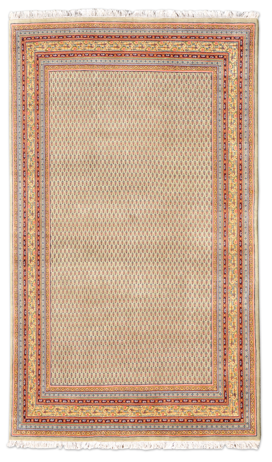 Mir Orientteppich Indien grün | Neuseelandwolle Mir Orientteppich Indien grün | Neuseelandwolle