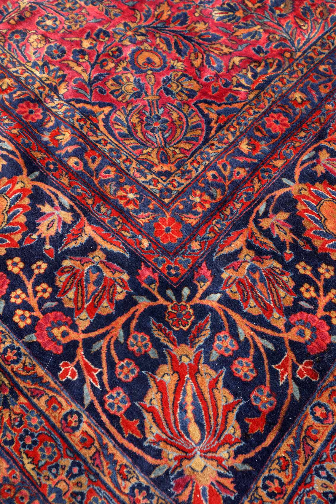 Amerikanischer Keshan Perserteppich antik | Floral