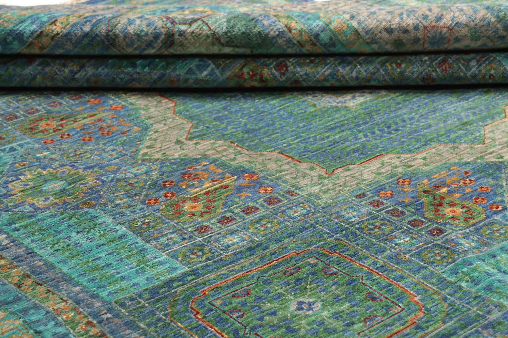 Mamlouk Orientteppich Pakistan | grün