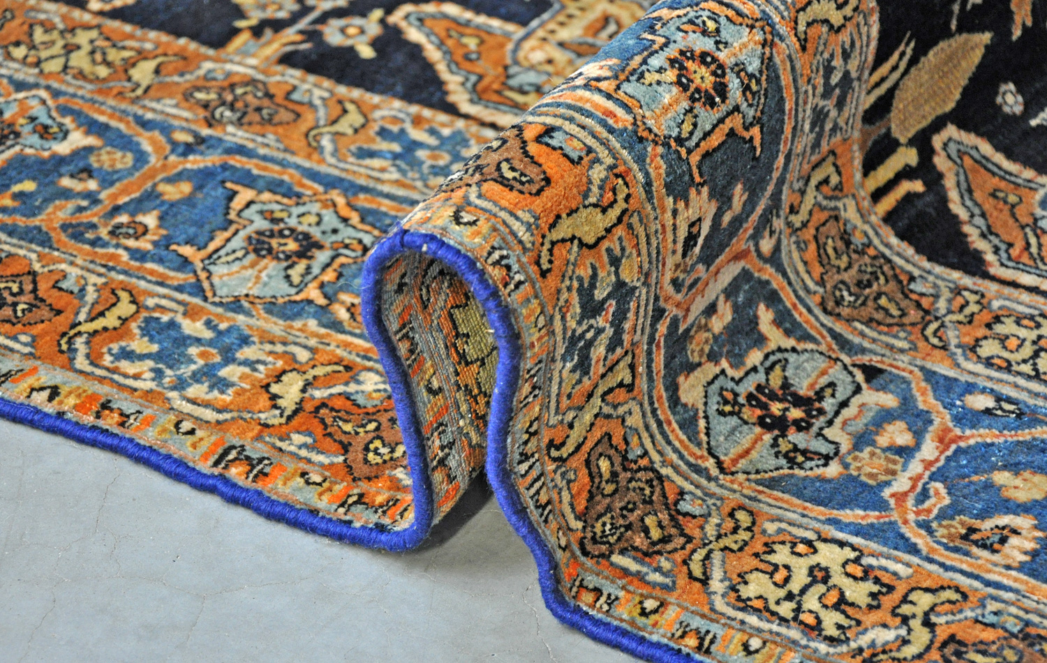 Sarough Perserteppich alt | blaugrundig