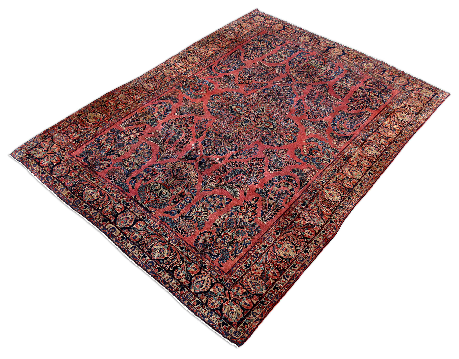 Amerikanischer Sarough Perserteppich antik | Floral