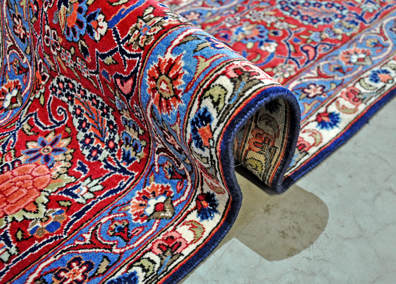 Keshan Kork Perserteppich antik | Medaillon