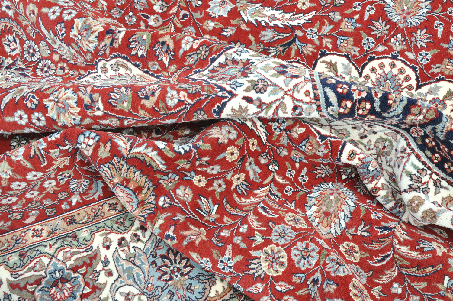 Kerman Orientteppich Indien rot | Schurwolle