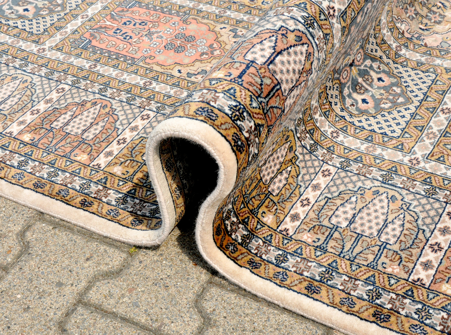 Felder Ghom Orientteppich Indien | Neuseelandwolle