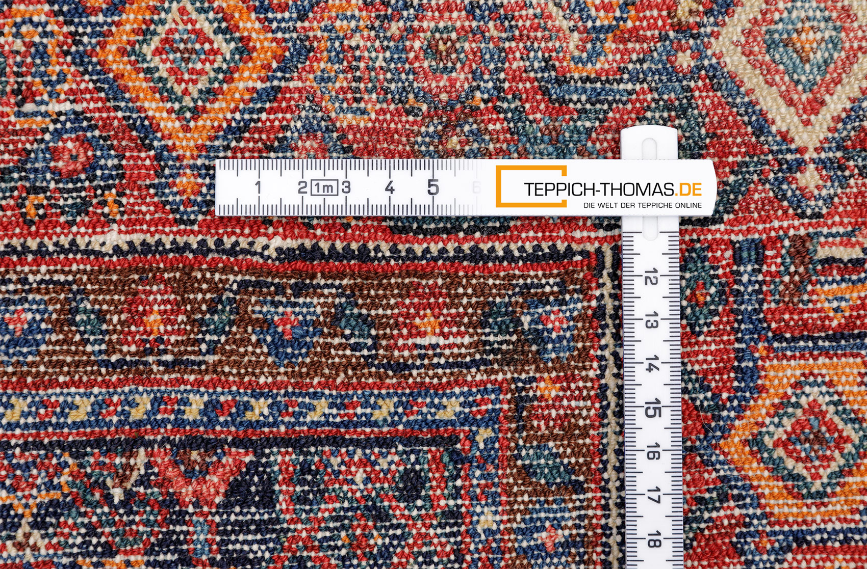 Senneh Perserteppich blau alt | Herati-Muster