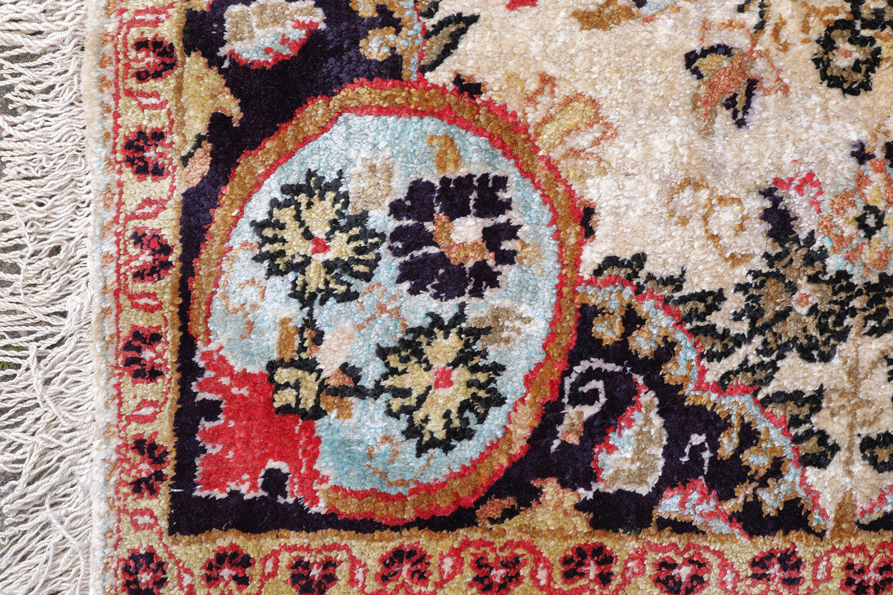 Ghom Perserteppich Brücke neu | Seide