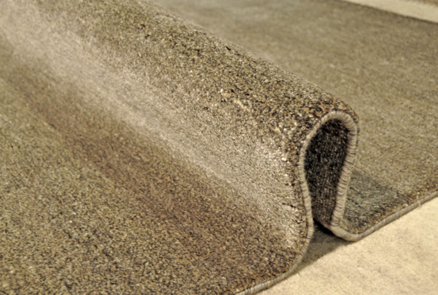 Natur Pur Teppich Heaven uni-mix | grau/sand