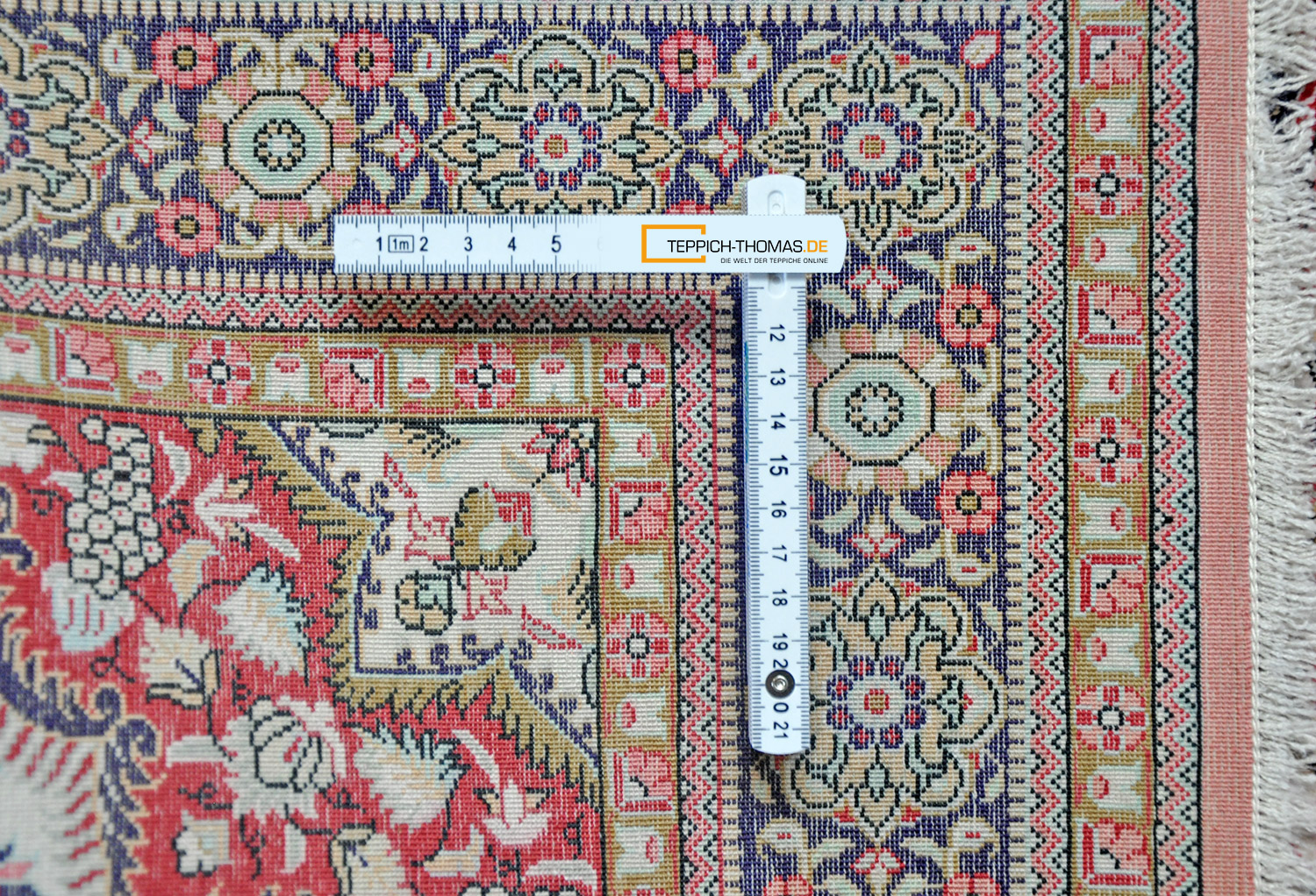 Ghom Perserteppich neu floral | Seide